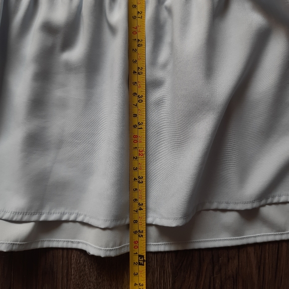 Elizabeth and James Collarless Shirt Dress Blue XL - Picture 10 of 16